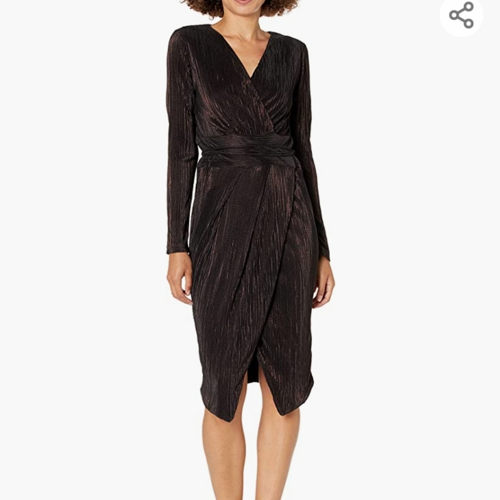 Rachel Roy ribbed knit black w/green sparkle STUNNING color soft stretchy Small